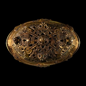 Scandinavian Viking Gilt Bronze Tortoise Brooch