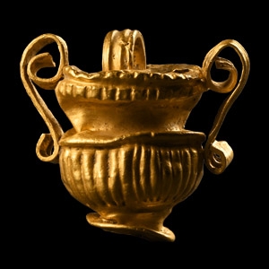 Hellenistic Gold Amphora-Shaped Pendant