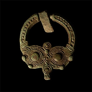 Viking Age Decorated Bronze Brooch