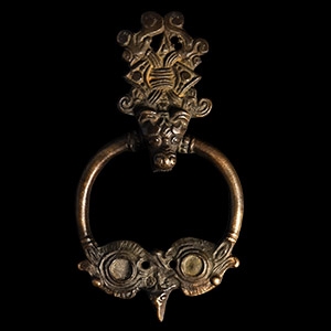 Viking Age Bronze Penannular Brooch with Dragon