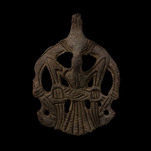 Viking Age Bronze Pendant with Bound Bird