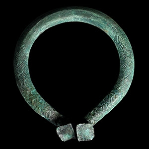 Large Viking Age Bronze Decorated Penannular Brooch