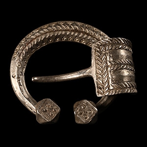 Viking Age Decorated Silver Penannular Brooch