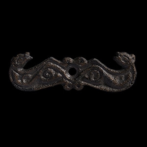 Anglo-Saxon Gilt Bronze Mount with Dragons