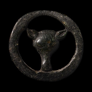 Viking Age Bronze Wolf-Head Strap Distributor