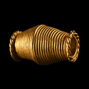 Viking Age Gold Biconical Bead
