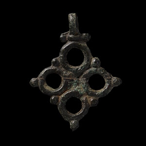 Viking Age Bronze Lozenge-Shaped Pendant