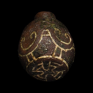 Viking Age Bronze Dagger Pommel with Expanding Cross