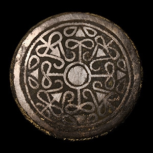 Viking Age Silver and Bronze Disc Mount