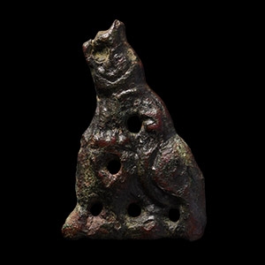 Viking Bronze Howling Beast Mount