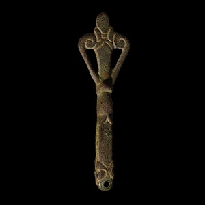 Viking Age Bronze Zoomorphic Handle