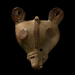 Pre-Viking Bronze Animal Head Pendant