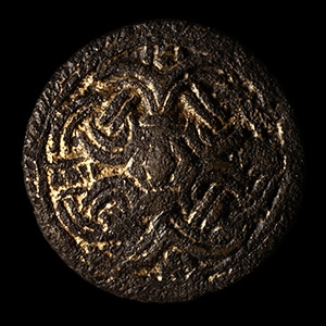Anglo-Scandinavian Viking Gilt Bronze Borre Interlaced Brooch