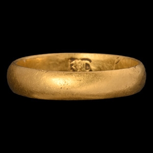 Large Post Medieval Love for Ever Gold Posy Ring