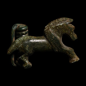 Roman Bronze Horse Brooch