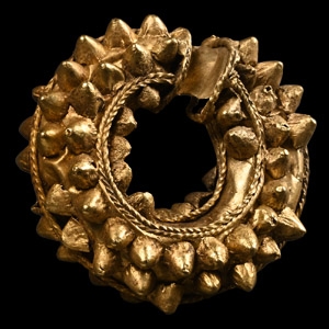 Western Asiatic Gold Leech Earring