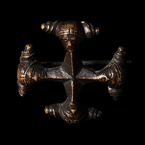 Iron Age Celtic Bronze Cruciform Brooch