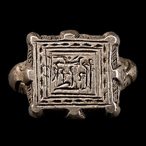 Western Asiatic Silver Ring with Inscription