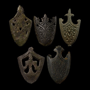 Viking Age Bronze Sword Scabbard Chape Collection