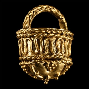 Pre-Viking Gold Filigree Aroma Bucket Pendant