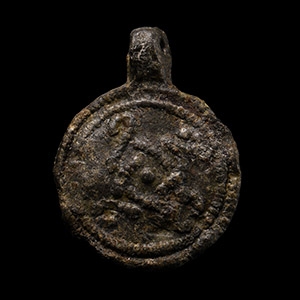 Viking Age Bronze Pendant with Interlace