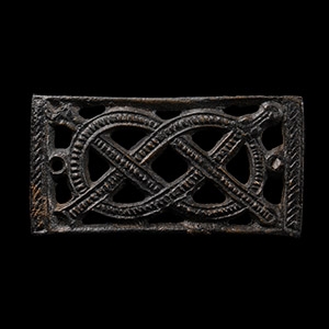 Anglo-Saxon Bronze Entwined Serpent Mount