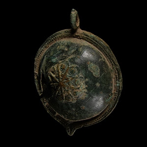 Byzantine Bronze Horse Harness Boss Pendant