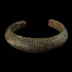 Viking Age Bronze Bracelet with Decoration
