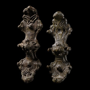 Viking Age Bronze Equal-Arm Brooch Pair
