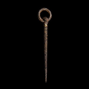 Viking Age Iron Inlaid Ring-Pin