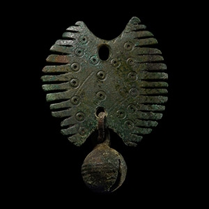 Viking Age Bronze Comb Pendant with Bell