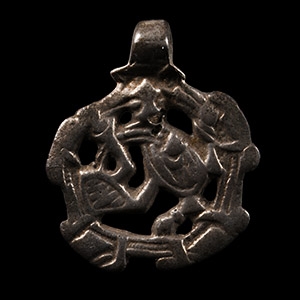 Viking Silver Gripping Beast Pendant