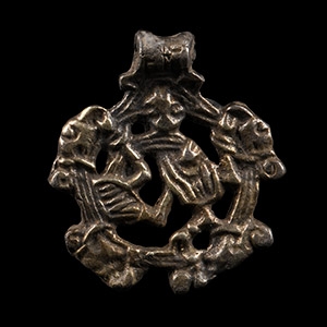 Viking Silver Gripping Beast Pendant