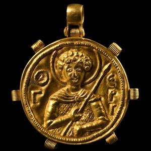 Gold Saint George Pendant