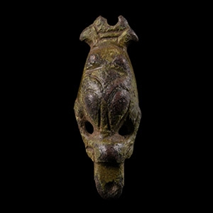 Viking Age Bronze Animal Head Mount