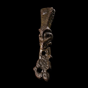 Viking Bronze Fenris Wolf Strap End