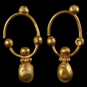 Gold Viking Style Earrings