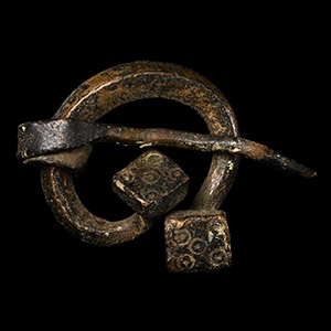 Viking Age Bronze Decorated Penannular Brooch