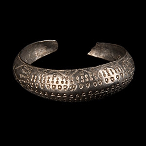 Viking Age Silver Stamped Bracelet