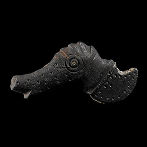 Viking Age Bronze Dragon-Headed Knife Handle