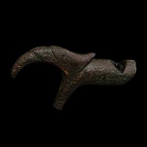 Tudor Period Bronze Bird-Headed Hawking Whistle