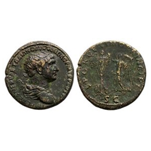 Ancient Roman Imperial Coins - Trajan - Victory Dupondius