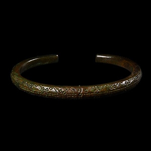 Viking Age Decorated Bronze Bracelet