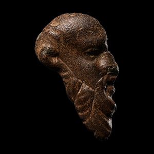 Roman Bronze Bearded Philosopher Mount