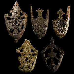 Viking Age Bronze Sword Scabbard Chape Collection