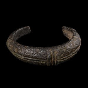 Viking Age Bronze Decorated Bracelet