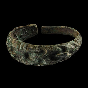 Viking Age Bronze Decorated Bracelet