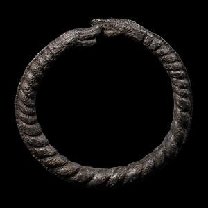 Viking Age Bronze Faux Twisted Beast Bracelet