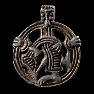 Viking Age Silver Pendant with Gripping Beast