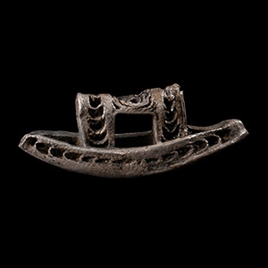 Viking Age Silver Boat-Shaped Pendant